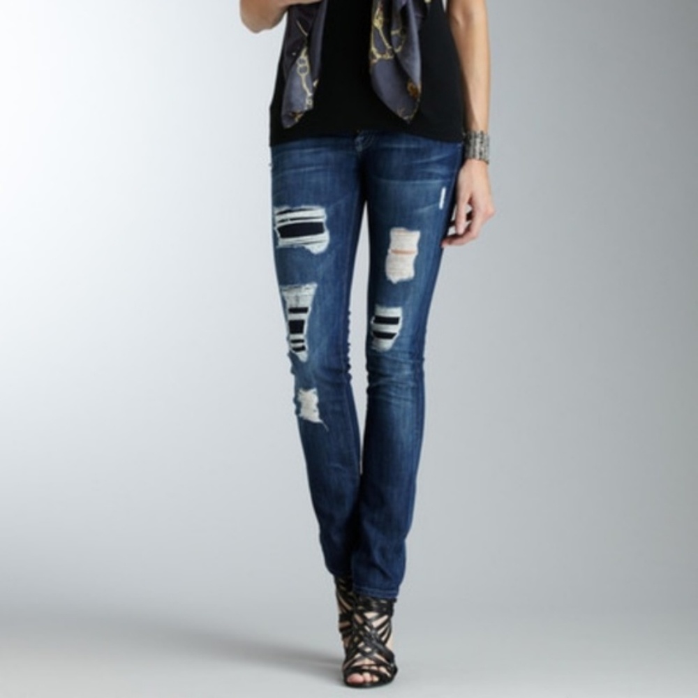 7 for all mankind Roxanne distressed skinny sz 29